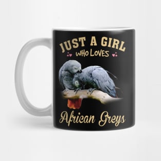 Grey Feathered Friends Stylish Tee Celebrating the Beauty of Parrots Mug